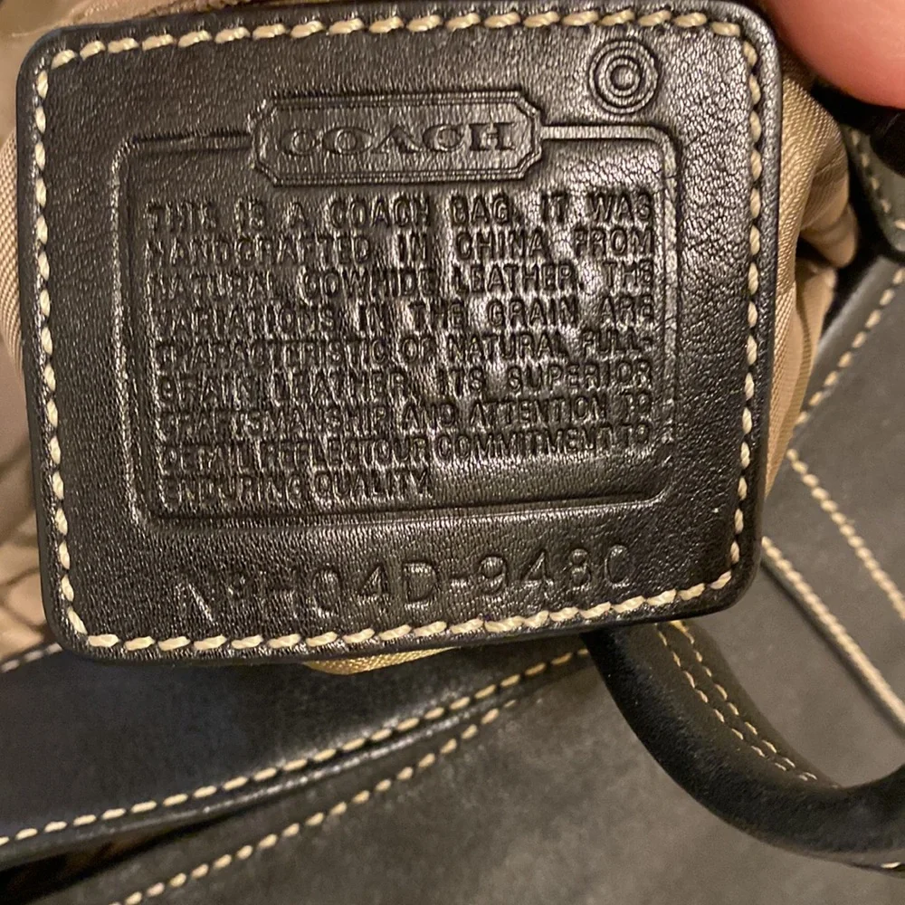 Coach Vintyge Elegant Black Leather Shoulder Bag No H04Da9480